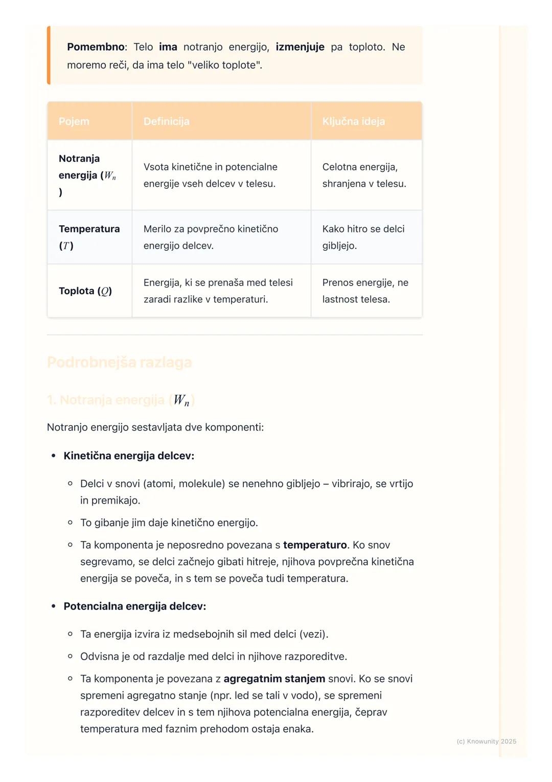 ## 5.2. Notranja energija in
toplota
Uvod v notranjo energijo in toploto
Pogosto v vsakdanjem življenju uporabljamo besedi "toplota" in "t