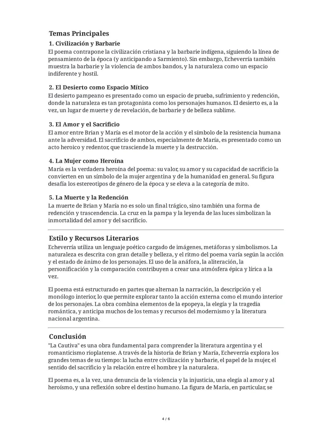 Resumen Extenso de "La Cautiva" de Esteban Echeverría
Introducción General
"La Cautiva" es un extenso poema narrativo escrito por Esteban Ec