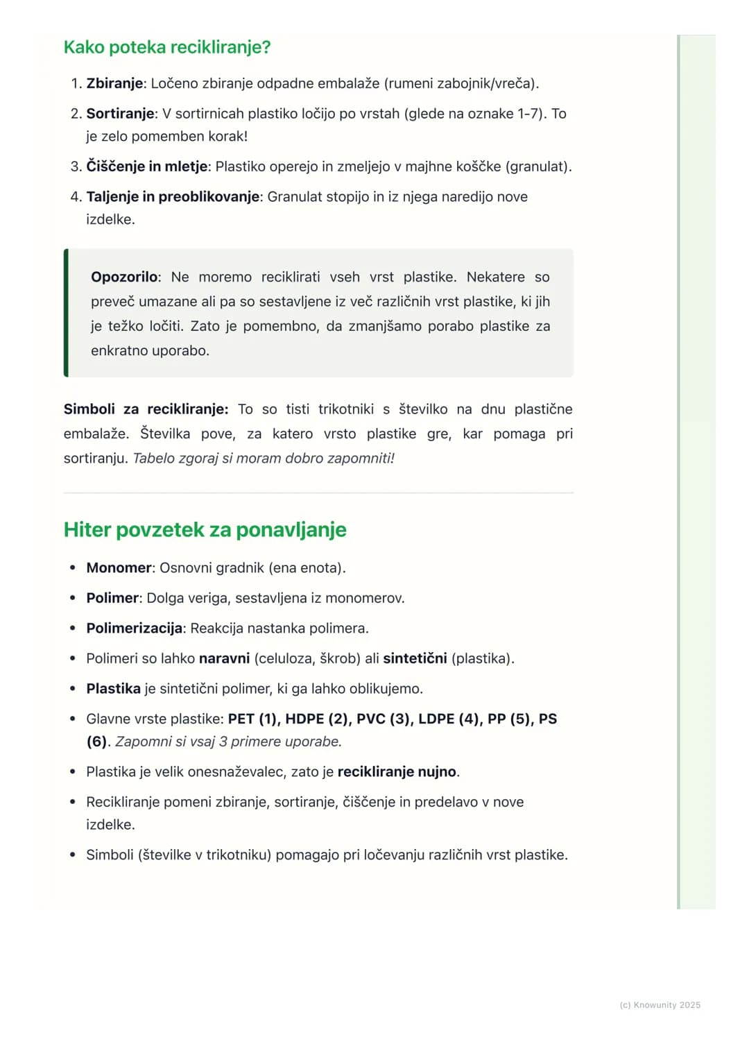 # Polimeri in plastika
Uvod v polimere in plastiko
Polimeri so ogromne molekule, ki jih srečujemo povsod okoli nas, od oblačil, ki
jih nos