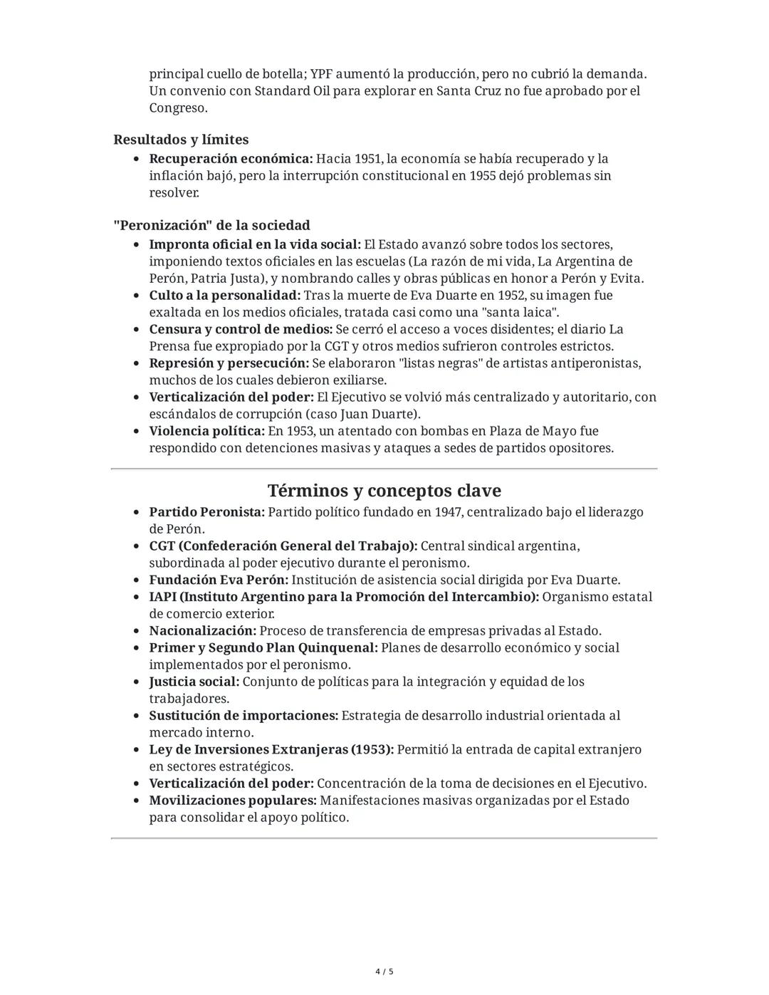 La consolidación y evolución del poder peronista
1. Consolidación del poder peronista (1946-1952)
Reorganización política y sindical
• Disol