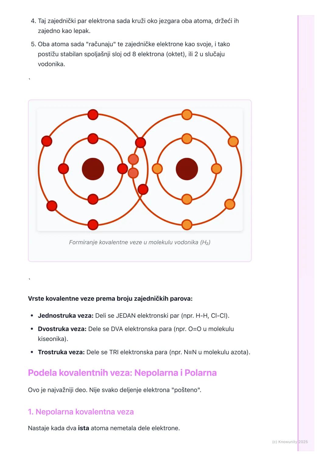 # Kovalentna veza
Šta je kovalentna veza?
Kovalentna veza je hemijska veza koja nastaje između atoma nemetala.
Ključna stvar je da atomi d