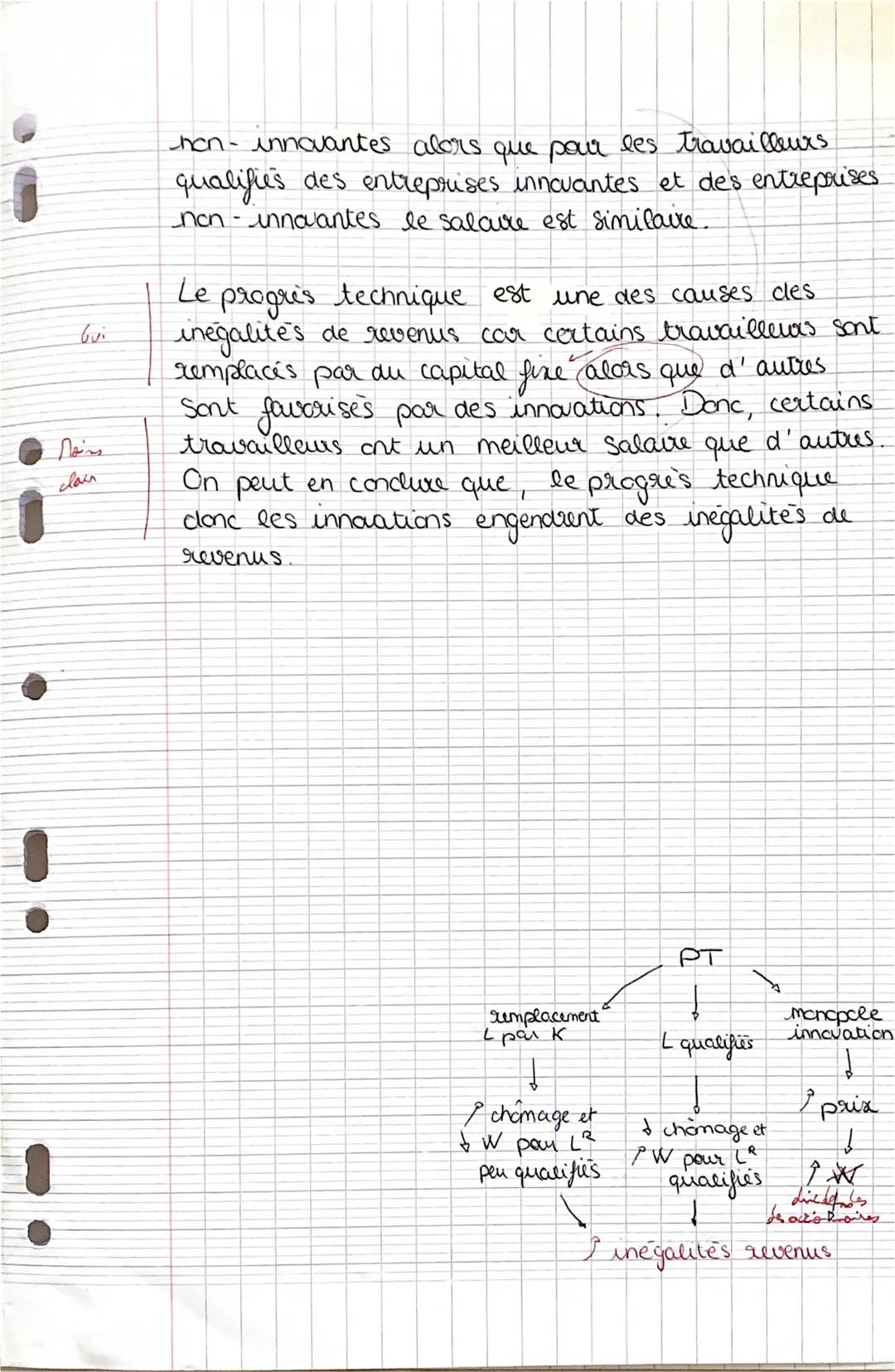 <p>Dans les pays développés, le progrès technique est très présent mais les inégalités de revenus aussi. Le progrès technique, qui est l'ac