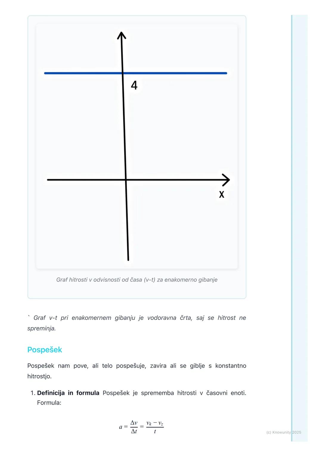 # Hitrost in pospešek
Uvod v hitrost in pospešek
Gibanje je povsod okoli nas od hoje v šolo do vožnje z avtobusom. Da bi
lahko natančno op