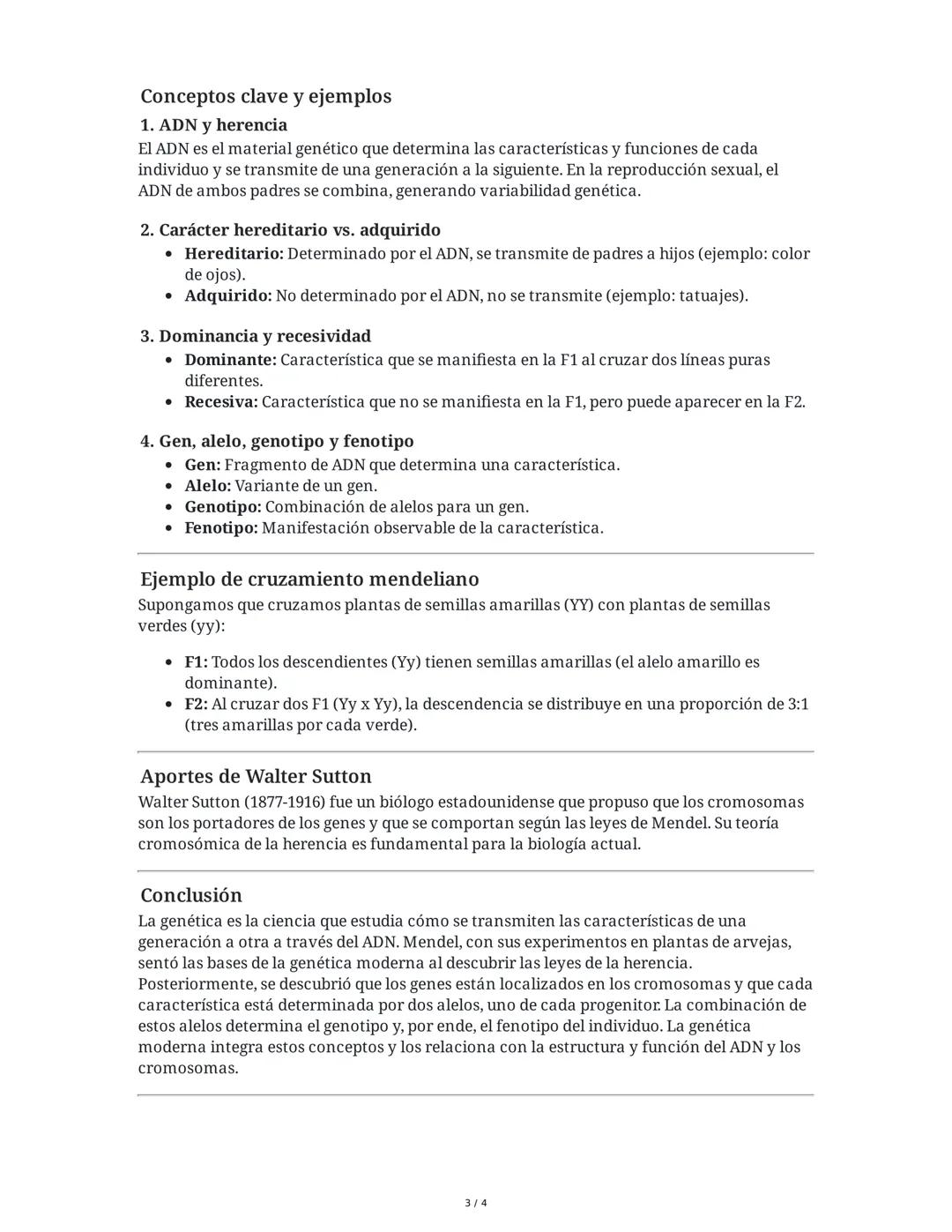 Resumen Extendido: Introducción a la Genética y la Herencia
¿Qué estudia la genética?
La genética es la ciencia que estudia cómo se transmit